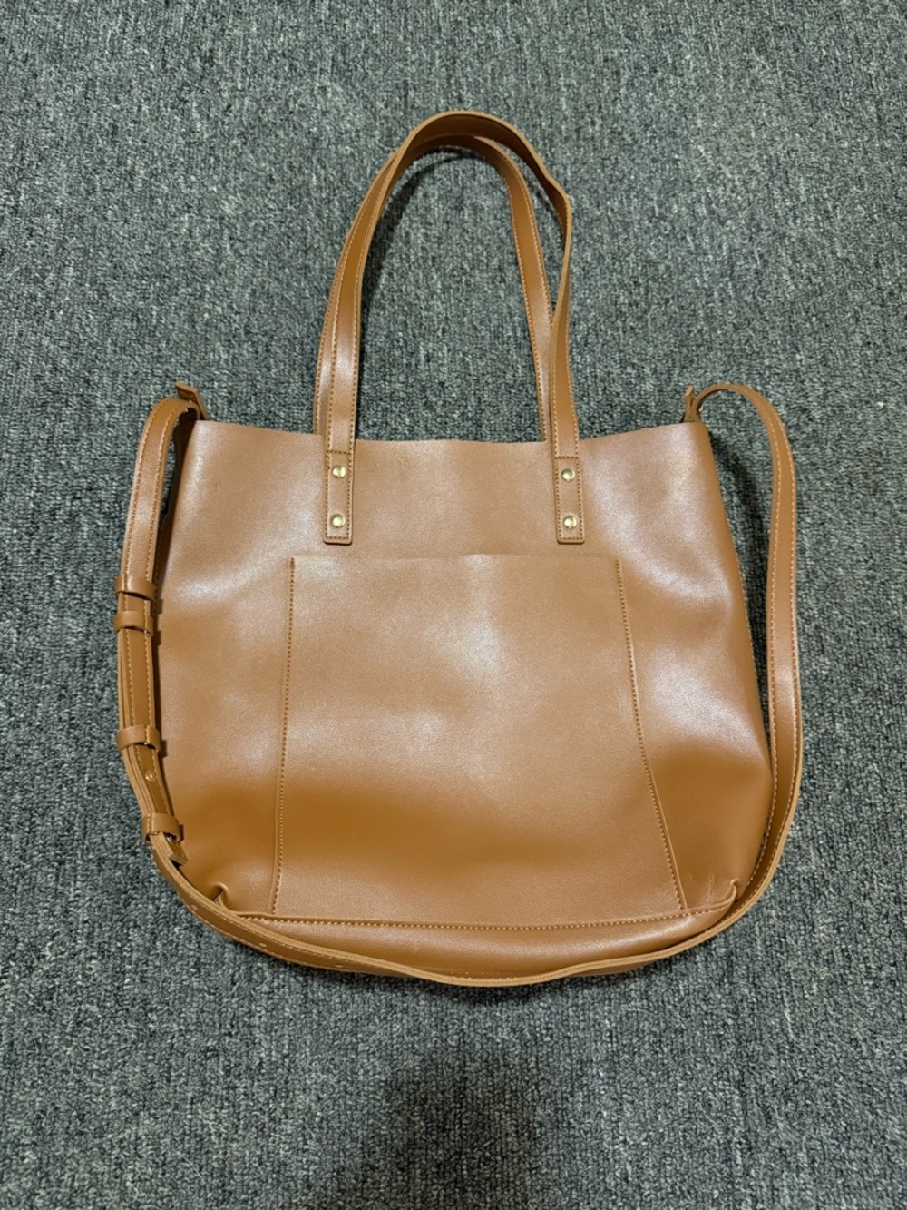 Everyday Convertible Tote in Cognac Brown Henny+Lev